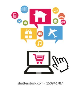 ecommerce design over white background vector illustration  