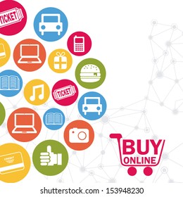 ecommerce design over white background vector illustration 
