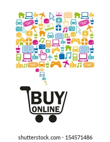 ecommerce design over white  background vector illustration 