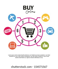 ecommerce design over white background vector illustration  