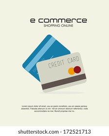 ecommerce design over white  background. vector illustration