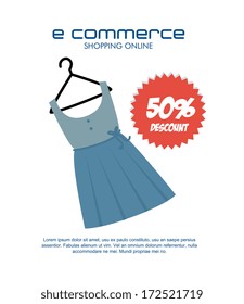 ecommerce design over white  background. vector illustration