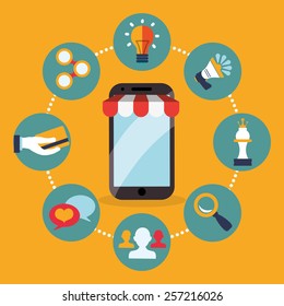Ecommerce design, vector illustration.