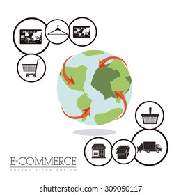 E-commerce digital design, vector illustration eps 10