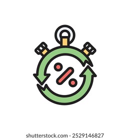 Icono de descuento de comercio electrónico Ilustración vectorial