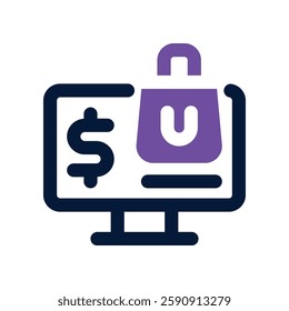 ecommerce dual tone icon. vector icon for your website, mobile, presentation, and logo design.