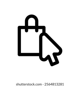 E-commerce. Editable stroke vector icon.