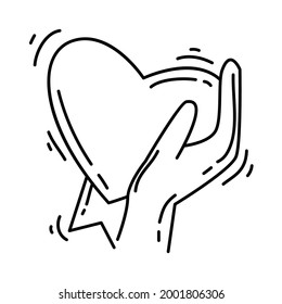 E-commerce favorite icon. hand drawn icon set, outline black, doodle icon, vector icon design.