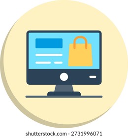 Ecommerce Flat Circle Style Icon
