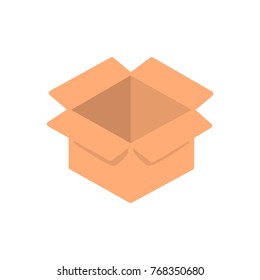 Ecommerce flat icon delivery box