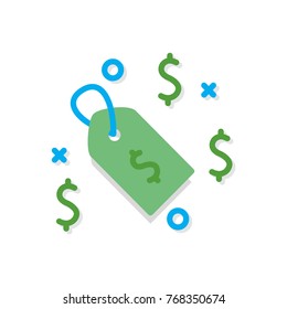 Ecommerce flat icon price tag