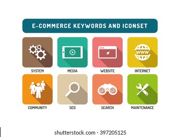 E-Commerce Flat Icon Set