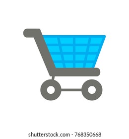 Ecommerce flat icon shopping cart