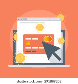 E-commerce Flat style colorful, vector icon for info graphics, websites, mobile and print media.