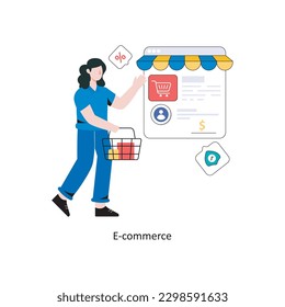 E-commerce Flat Style Design Vector illustration. Stock illustration