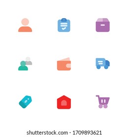 Ecommerce flat style icon set