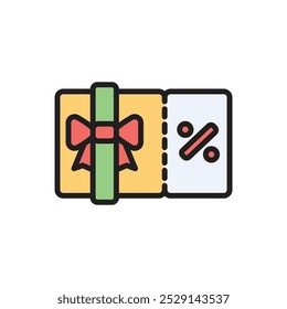 Ilustración vectorial de icono de Tarjeta de regalo de comercio electrónico
