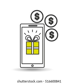 e-commerce gift money icon design vector illustration eps 10