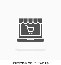 Ecommerce glyph icon. Can be used for digital product, presentation, print design and more.