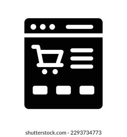 ecommerce glyph icon illustration vector graphic