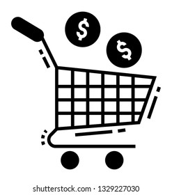 Ecommerce glyph vector icon 