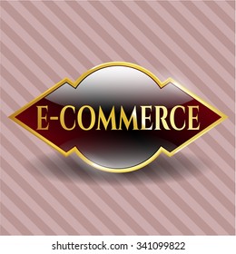 e-commerce gold badge or emblem