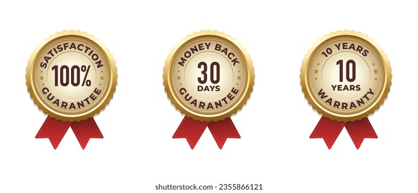 e-commerce gold badges, satisfaction guarantee badge, 30 days money back badge, warranty badge