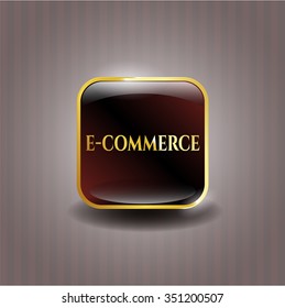 e-commerce gold emblem or badge