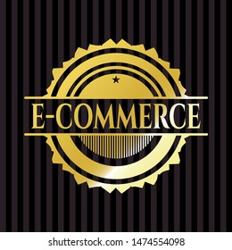 e-commerce gold emblem. Vector Illustration. Detailed.