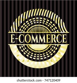 e-commerce gold shiny badge