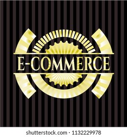 e-commerce gold shiny emblem