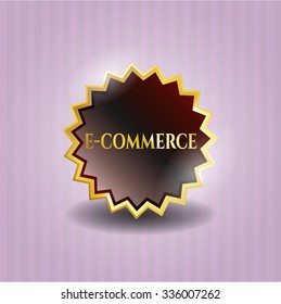 e-commerce gold shiny emblem
