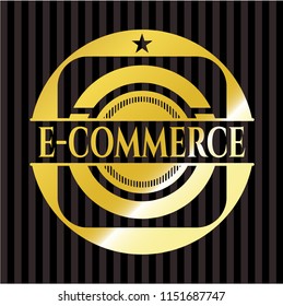 e-commerce golden badge or emblem