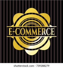 e-commerce golden emblem