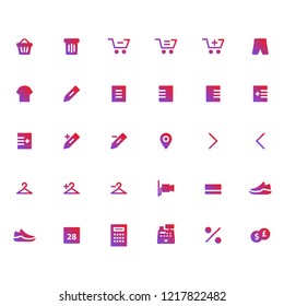 Ecommerce Gradient Icons 32x32