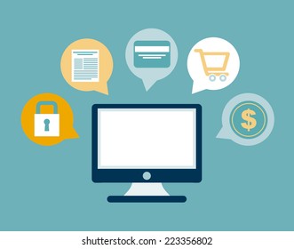 ecommerce graphic design , vector illustration