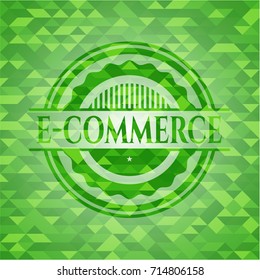 e-commerce green mosaic emblem