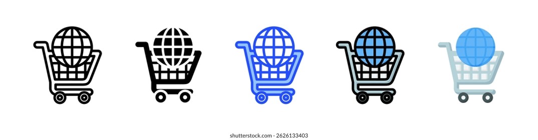 Ecommerce Icon Collection With Multiple Styles