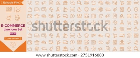 Ecommerce icon collection set. Containing shopping cart, sale tag, bag, credit cards, search, basket, quality icon. Simple flat vector.
