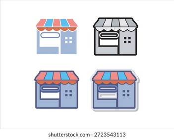 colecciones de iconos de comercio electrónico. Conjunto de iconos de tienda Estilo múltiple Varias colecciones