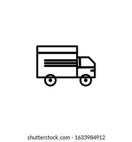 Ecommerce icon consists of delivery car ecommerce logo. Ecommerce vector in white background. This ecommerce vector has car logos. Set of e-commerce shape illustration. E-commerce store concept.
