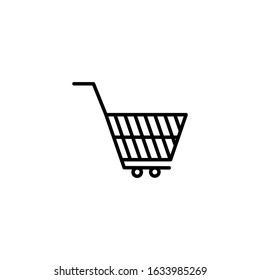 Ecommerce icon consists of trolley ecommerce logo. Ecommerce vector in white background. This ecommerce vector has trolley logos. Set of e-commerce shape illustration. E-commerce store concept.