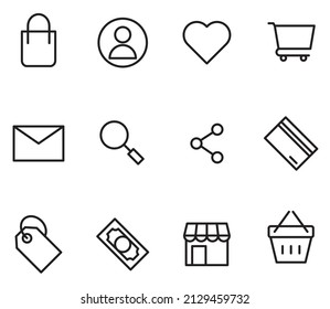 e-commerce icon design template. Trendy style, vector eps 10