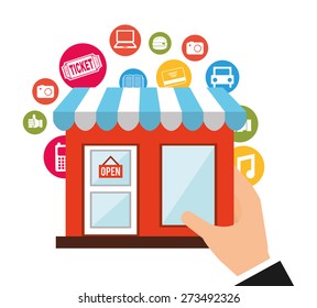 e-commerce icon design, vector illustration eps10 graphic 