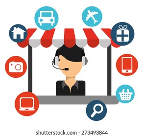 e-commerce icon design, vector illustration eps10 graphic 