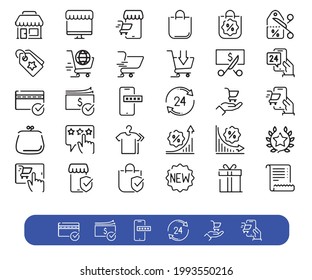 Ecommerce Icon Different Shapes Icons. Vector illustration file in EPS
