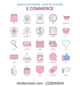 E-Commerce icon Dusky Flat color - Vintage 25 Icon Pack