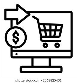 E-Commerce Icon Element For Design