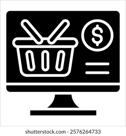 E-Commerce Icon Element For Design