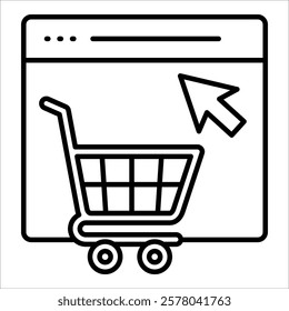 E-Commerce Icon Element For Design